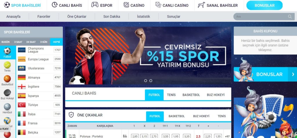Rüyabet canlı casino spor bahisleri